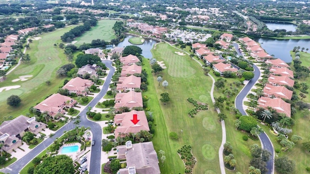 5845 NW 24th Ave Unit 1103, Boca Raton, FL 33496 - aerial view of property's location with nearby suburban area, a large body of water, and a golf course