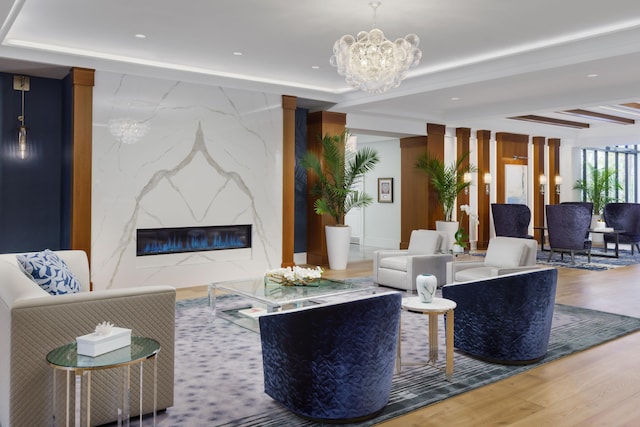 5845 NW 24th Ave Unit 1103, Boca Raton, FL 33496 - building lobby with recessed lighting and beamed ceiling
