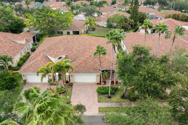 aerial view of residential area