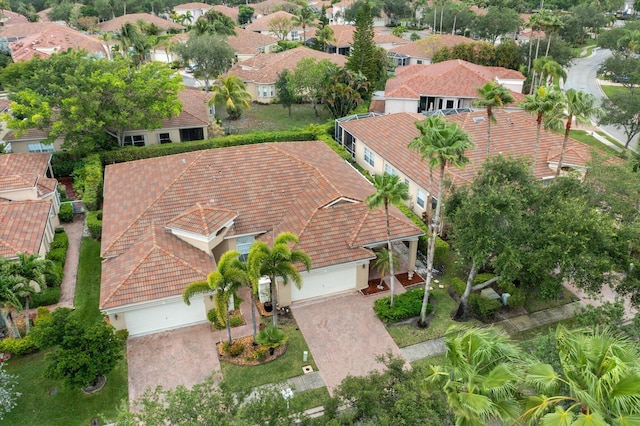aerial perspective of suburban area