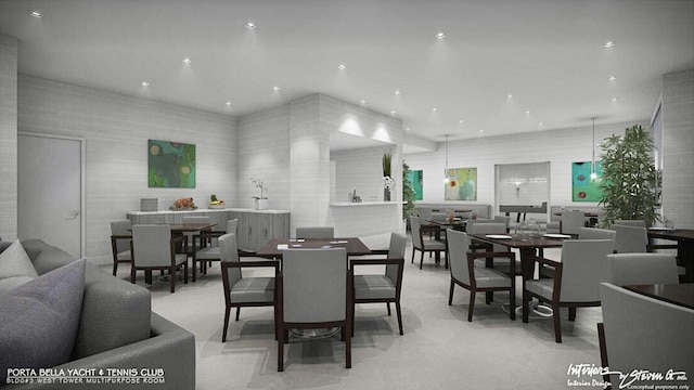 799 Jeffery St Unit 101, Boca Raton, FL 33487 - dining room featuring recessed lighting