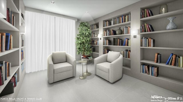799 Jeffery St Unit 101, Boca Raton, FL 33487 - sitting room with bookshelves and built in features