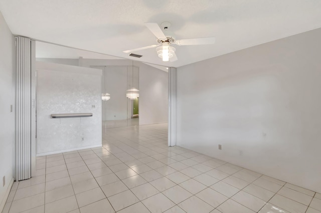 6078 Sunny Pointe Cir, Delray Beach, FL 33484 - unfurnished room with a ceiling fan and light tile patterned floors