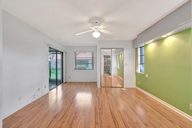 6078 Sunny Pointe Cir, Delray Beach, FL 33484 - spare room with ceiling fan, light wood-style flooring, and baseboards