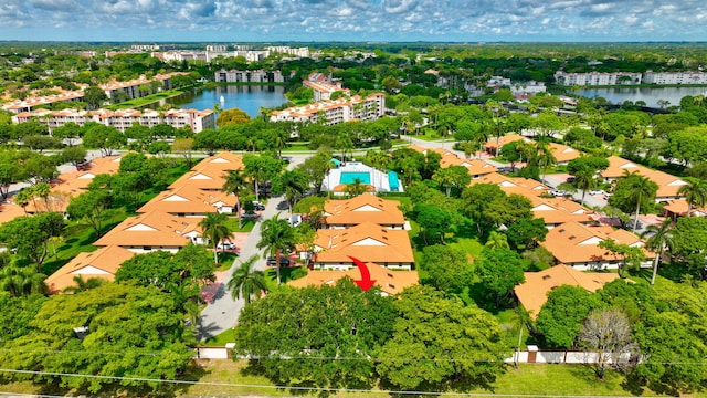 6078 Sunny Pointe Cir, Delray Beach, FL 33484 - bird's eye view of a nearby body of water and a tree filled landscape