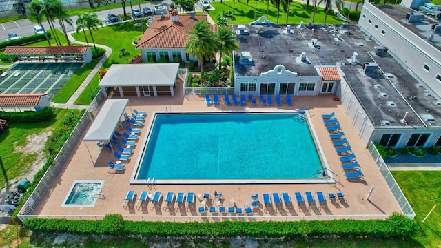 6078 Sunny Pointe Cir, Delray Beach, FL 33484 - drone / aerial view of a pool