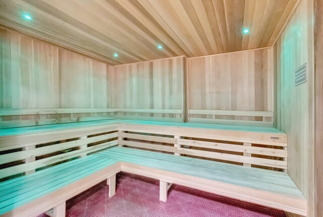 6078 Sunny Pointe Cir, Delray Beach, FL 33484 - relaxing sauna featuring recessed lighting and wood ceiling