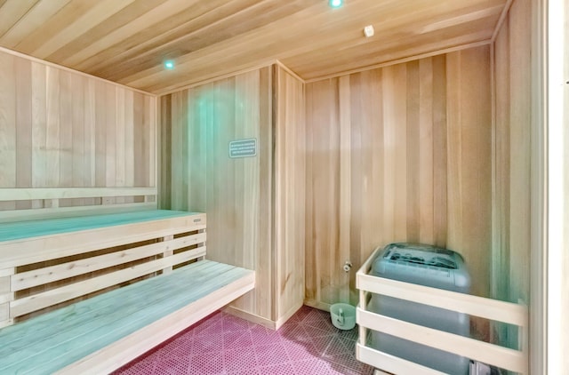 6078 Sunny Pointe Cir, Delray Beach, FL 33484 - relaxing sauna with wood walls and wood ceiling