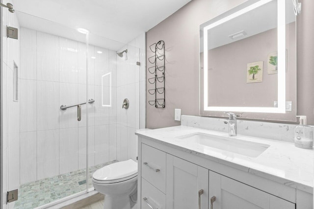 234 Pine Hov Cir Unit B-1, Greenacres, FL 33463 - full bath with toilet, a stall shower, and vanity
