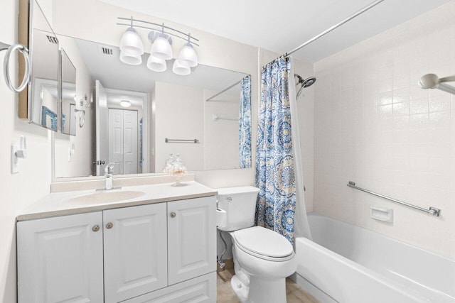 234 Pine Hov Cir Unit B-1, Greenacres, FL 33463 - bathroom featuring toilet, shower / bath combo, and vanity