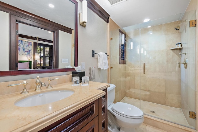 301 Australian Ave Unit 305, Palm Beach, FL 33480 - full bathroom with toilet, a shower stall, and vanity