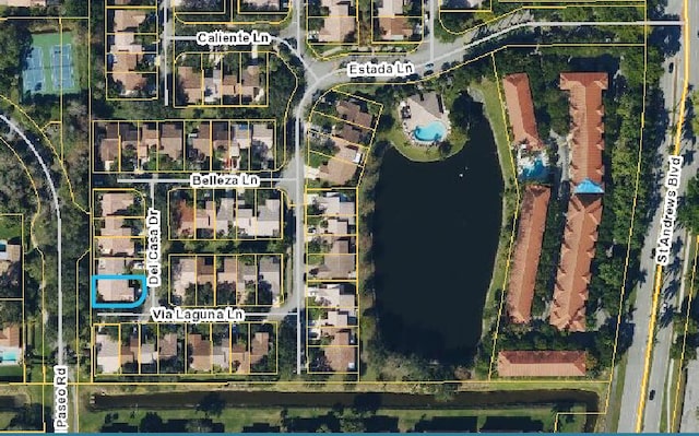 20975 Del Casa Dr, Boca Raton, FL 33433 - map of property location with property parcel outlined
