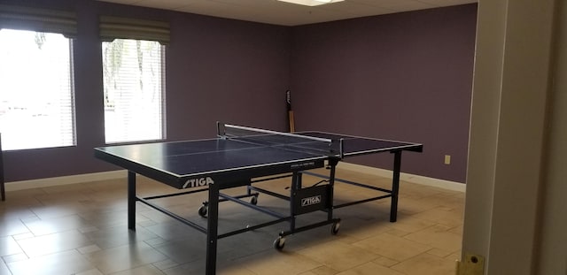 playroom featuring baseboards