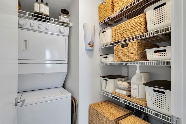 1551 N Flagler Dr Unit 804, West Palm Beach, FL 33401 - laundry room with stacked washer / dryer