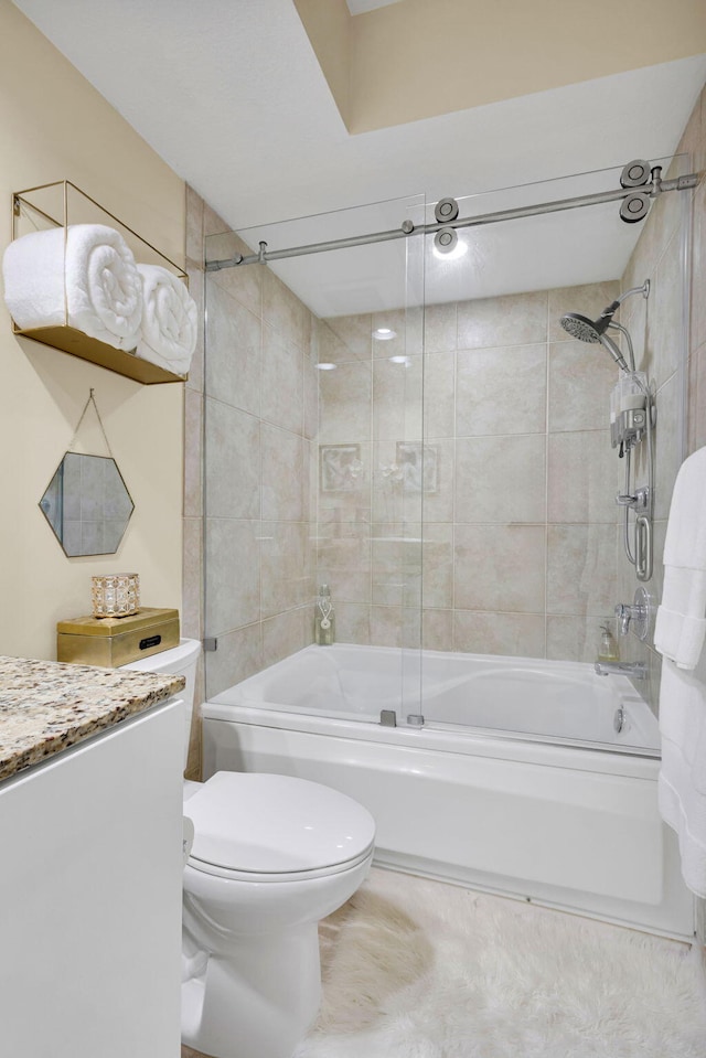 1551 N Flagler Dr Unit 804, West Palm Beach, FL 33401 - full bathroom with shower / bath combination with glass door, toilet, and vanity