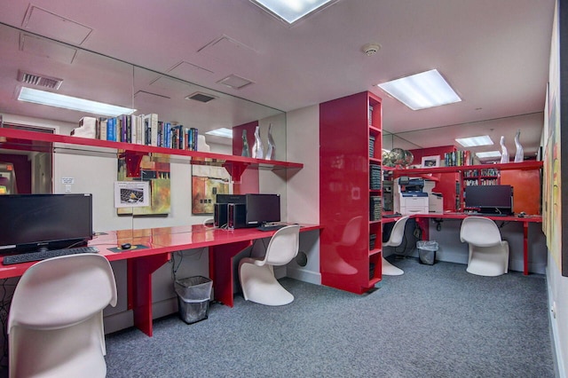 1551 N Flagler Dr Unit 804, West Palm Beach, FL 33401 - office area featuring carpet flooring and built in desk