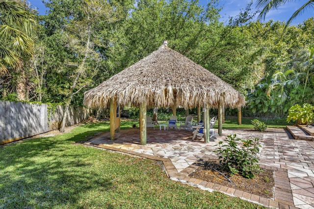 3020 SE St Lucie Blvd, Stuart, FL 34997 - view of yard featuring a gazebo and a patio area