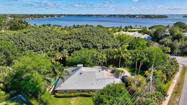 3020 SE St Lucie Blvd, Stuart, FL 34997 - view from above of property with a tree filled landscape and a large body of water