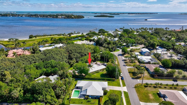 3020 SE St Lucie Blvd, Stuart, FL 34997 - aerial view of residential area with a large body of water