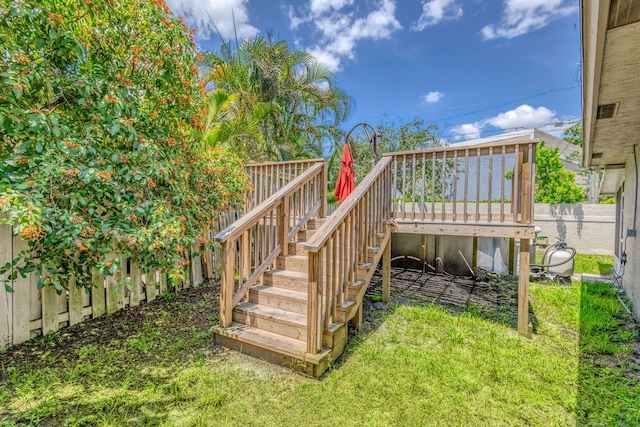 deck with stairway