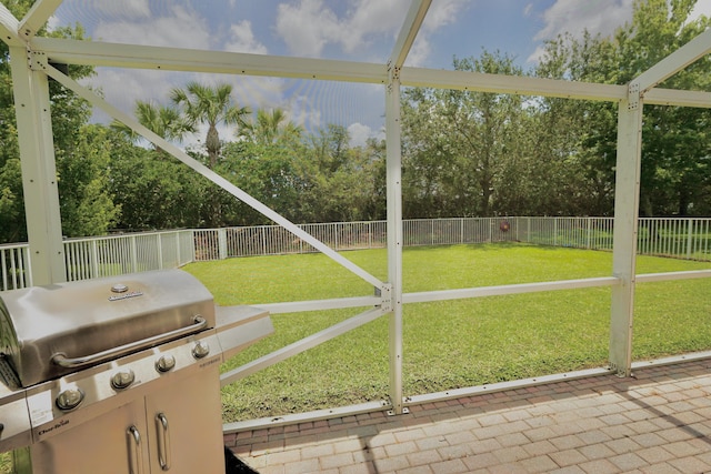 11296 SW Barton Way, Port Saint Lucie, FL 34987 - sunroom featuring view of wooded area