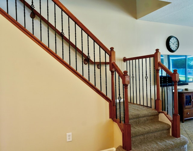 11296 SW Barton Way, Port Saint Lucie, FL 34987 - stairs with tile patterned floors