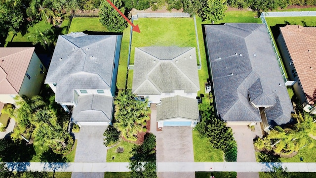 aerial perspective of suburban area