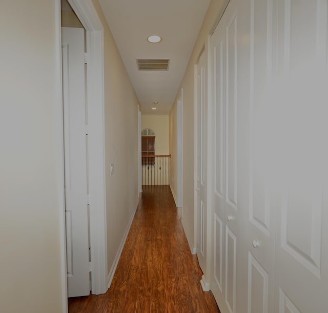 11296 SW Barton Way, Port Saint Lucie, FL 34987 - corridor with dark wood finished floors and recessed lighting
