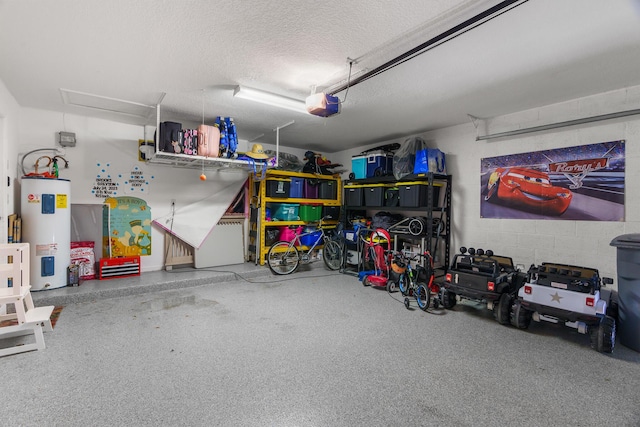7884 Travlers Tree Dr, Boca Raton, FL 33433 - garage featuring electric water heater and a garage door opener