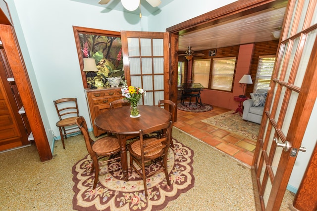 1116 NE Oceanview Cir, Jensen Beach, FL 34957 - dining space with ceiling fan