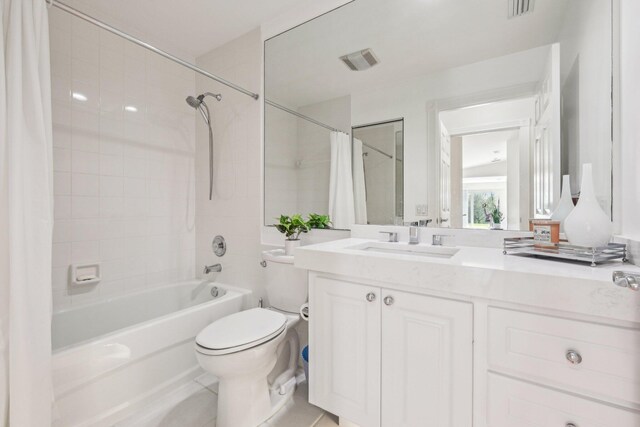 10853 SW Elsinore Dr, Port Saint Lucie, FL 34987 - full bathroom with shower / tub combo, toilet, and vanity