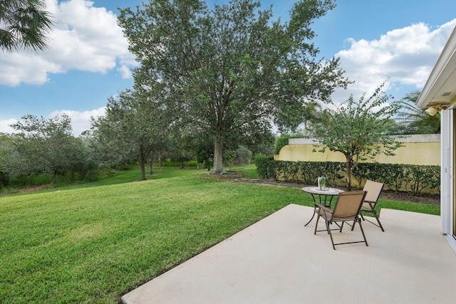 10853 SW Elsinore Dr, Port Saint Lucie, FL 34987 - view of green lawn with a patio