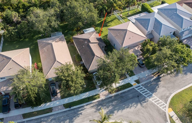 aerial view of residential area
