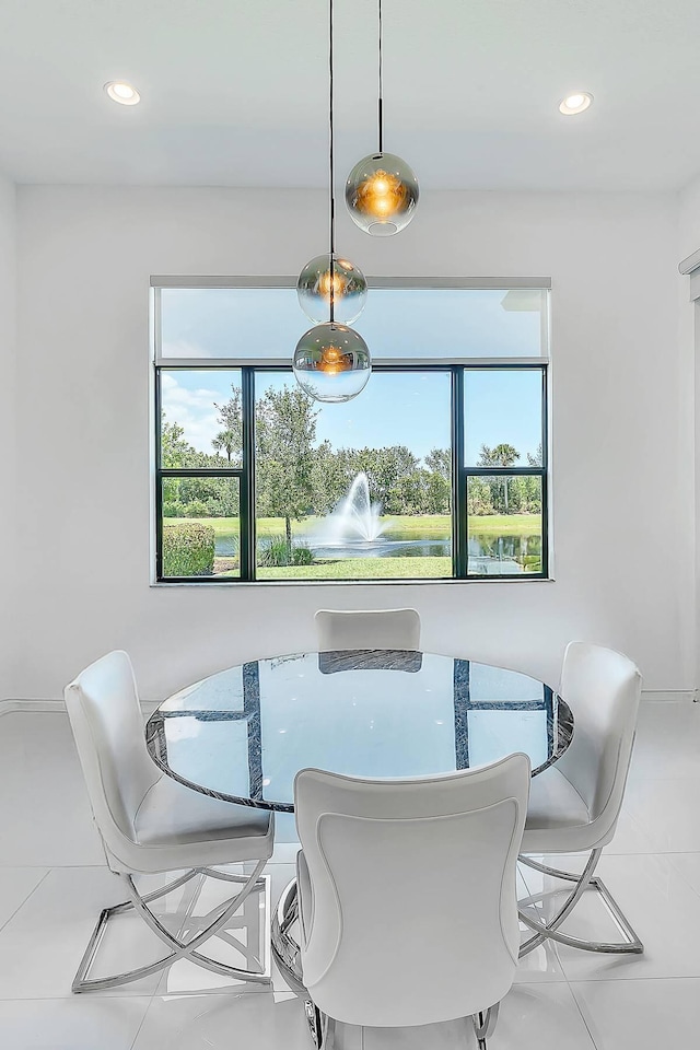 9219 Grand Prix Ln, Boynton Beach, FL 33472 - tiled dining space featuring recessed lighting