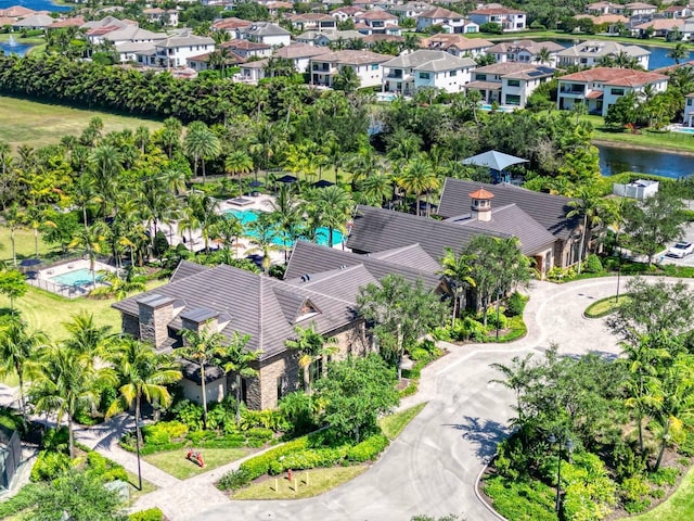 9219 Grand Prix Ln, Boynton Beach, FL 33472 - aerial view of residential area with a pool area