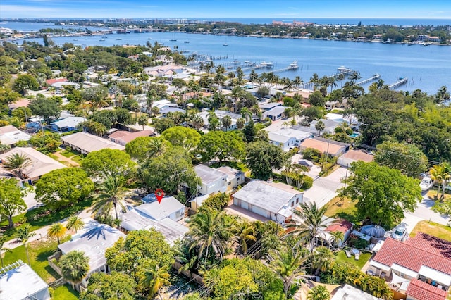132 E Central Blvd, Lantana, FL 33462 - aerial perspective of suburban area featuring a nearby body of water