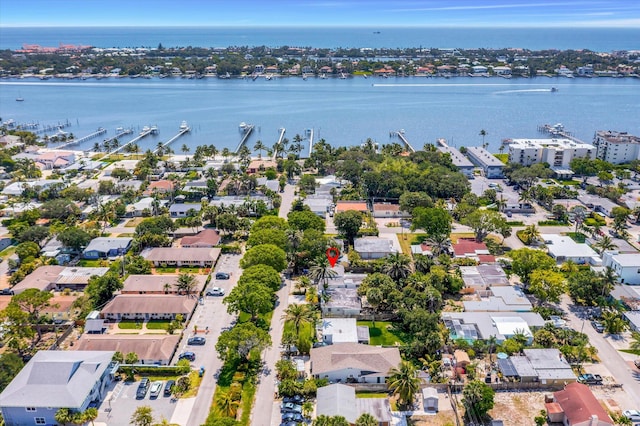 132 E Central Blvd, Lantana, FL 33462 - aerial view of residential area featuring a large body of water