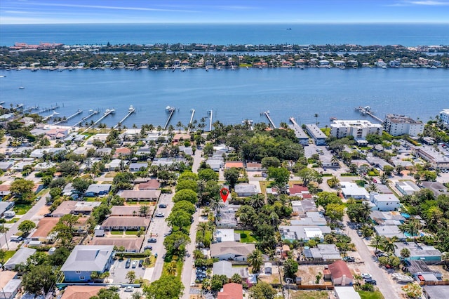 132 E Central Blvd, Lantana, FL 33462 - aerial perspective of suburban area featuring a nearby body of water