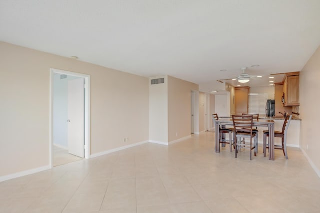 4411 Trevi Ct Unit 303, Lake Worth, FL 33467 - dining space with a ceiling fan, baseboards, and light tile patterned floors