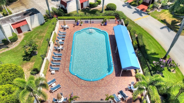4411 Trevi Ct Unit 303, Lake Worth, FL 33467 - drone / aerial view of a pool area
