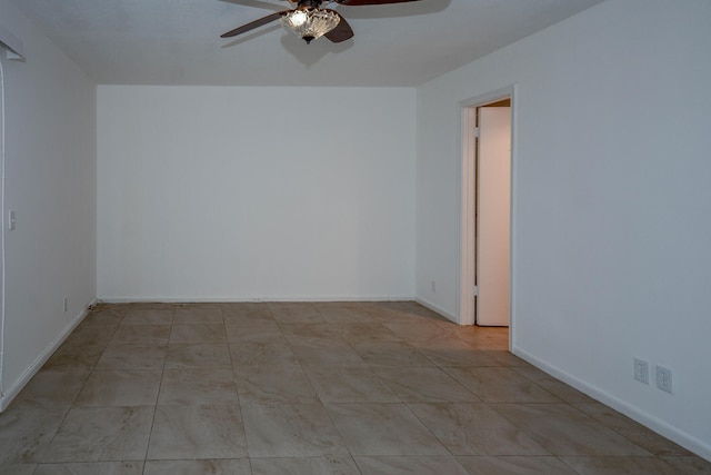 134 Southampton Unit B, West Palm Beach, FL 33417 - unfurnished room featuring ceiling fan and baseboards
