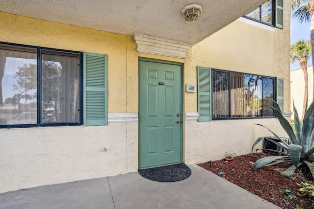 1618 Meadows Cir W, Boynton Beach, FL 33436 - property entrance with stucco siding