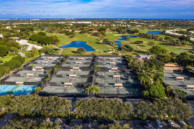 6 Stratford Dr E Unit D, Boynton Beach, FL 33436 - aerial view of residential area featuring a golf course and a nearby body of water