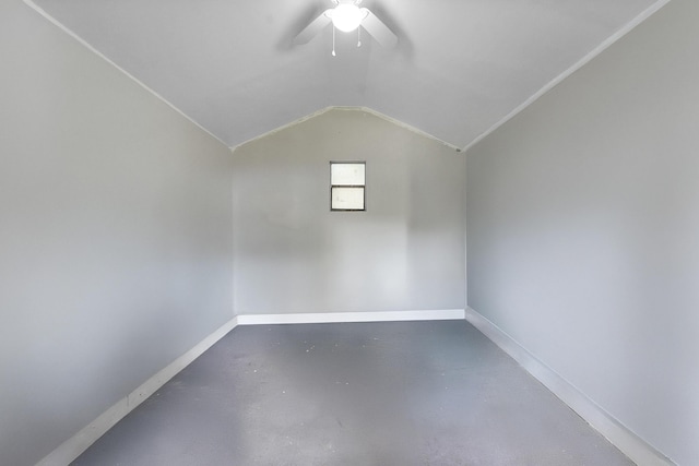 1511 S Palmway, Lake Worth Beach, FL 33460 - additional living space with concrete floors, ceiling fan, lofted ceiling, and baseboards