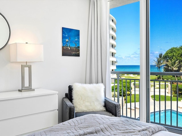 2780 S Ocean Blvd Unit 311, Palm Beach, FL 33480 - bedroom with a water view and access to exterior