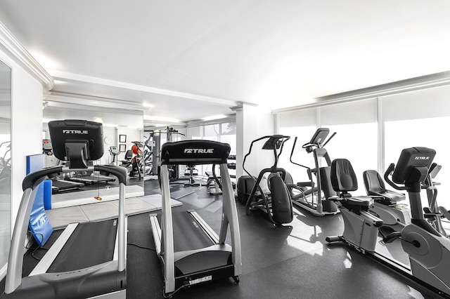 2780 S Ocean Blvd Unit 311, Palm Beach, FL 33480 - exercise room with decorative columns