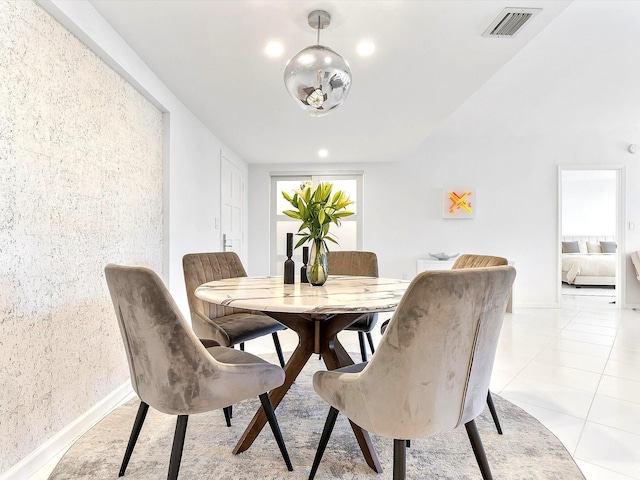 2780 S Ocean Blvd Unit 311, Palm Beach, FL 33480 - dining area featuring light tile patterned floors, baseboards, and recessed lighting