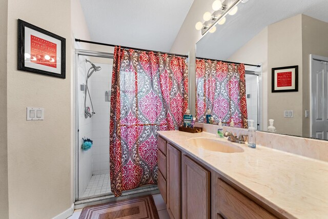 2389 SW Caballero St, Port Saint Lucie, FL 34953 - bathroom featuring tiled shower and vanity