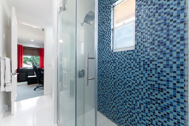 157 Esperanza Way, Palm Beach Gardens, FL 33418 - bathroom with a shower stall, ensuite bath, and baseboards
