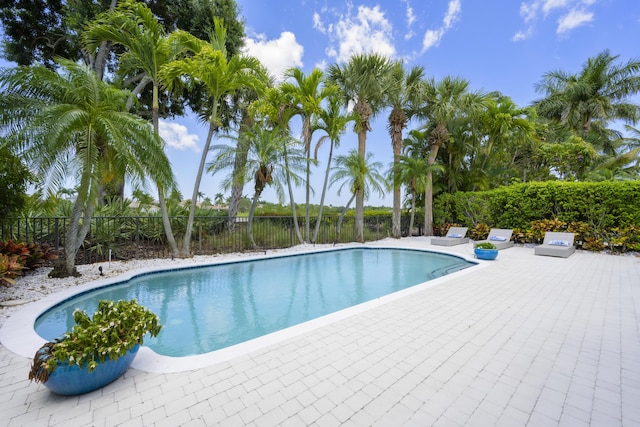 157 Esperanza Way, Palm Beach Gardens, FL 33418 - view of pool with fence and a patio
